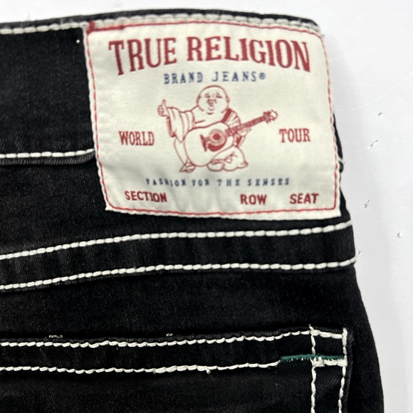 TRUE RELIGION JEANS, "RICKY BIG T FLAP STRAIGHT", “EASHED COAL GREY”, W36 L34 - Picture 6 of 14